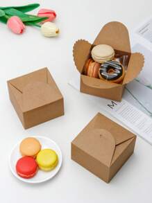 10pcs/20pcs/30pcs Paper Cupcake Boxes, Single Cupcake Containers, Portable Cupcake Stands, Suitable For Bakeries, Weddings, Parties, Gifts