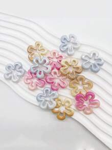 6 stuks willekeurige acryl crème snoepkleur holle bloem kralen DIY telefoonketting, sleutelhanger, auto decoratie accessoires