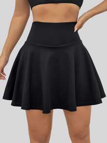 Pockets Athletic Skirt High Waisted Seamless Anti Exposure Double Layer Mini Skirttennis Skirt Gym Dancing Tennis Skirts Sexy High Waist Shorts Outdoor Prevent Light Leakage Jogger Shorts Solid Color Simple Daily Pleated Skort
