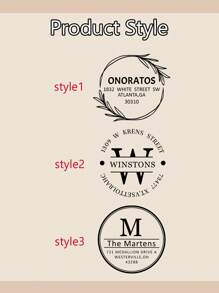 LICVIC 1pc Custom Text Round Address Stamp, Back To School Supplies For Kids,Address Stamps Self Inking Personalized, Customized Round Rubber Stamps, Customizable Business Stamp, 3 Ink Colors: Red/Blue/Black, Small Business Supplies, Stamper