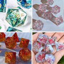 Molde de silicona de alta precisión para dados - Kit de manualidades de resina epoxi DIY para juegos de mesa, arte personalizado de resina y suministros para fundición de joyas