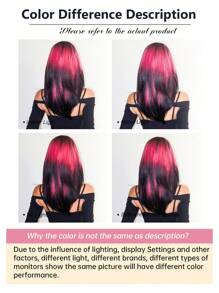 Ava WIGS 24 Inch Ombre Pink Black Wigs For Women Colorful Wigs Fashion Avant Street Punk Synthetic Layered Wigs For Music Festival Daily Party Cosplay Use