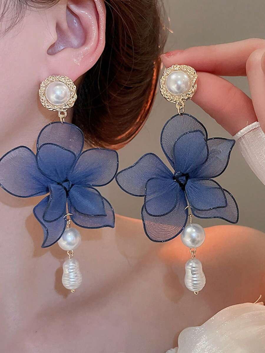 Andkiss 1 pereche de cercei florali eleganti, potriviți pentru purtarea zilnică