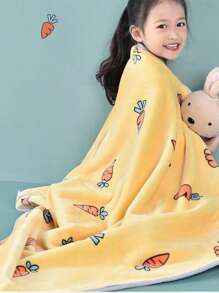 1pc Printed Flannel Soft & Cozy Baby Blanket, Anti-Static Newborn Toddler Nap Plush Throw Wrap - Multicolor - View 9