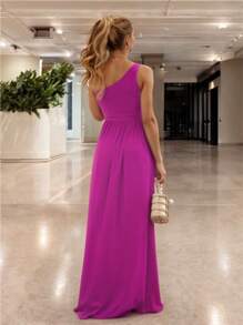 Elegant Long Dress Off The Shoulder Leg Slit Women