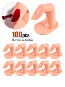 Juego de 10 piezas de dedos de manicura de práctica con uñas postizas para entrenamiento, para arte de uñas acrílicas y de gel, decoración de exhibición de manos para principiantes de arte de uñas y artistas de salón