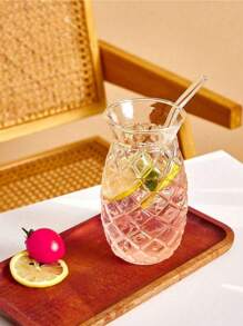 1pc Creative Fashionable Pineapple Shaped Cocktail Cup, Juice Cup, Transparent Cup, Champagne Cup, Water Cup, Milk Tea Cup, Teapot, Bar, Club, Restaurant, Party, Back To School Supplies