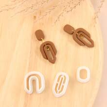 3 chiếc khuôn cắt đất sét polymer trưởng thành, khuôn cắt đất sét polymer tròn để làm khuyên tai, khuôn cắt đất sét rỗng cho khuyên tai - trắng - Xem 4