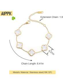 1 Simple Fashion Style Four-Leaf Clover Multi-Leaf Women's Bracelet