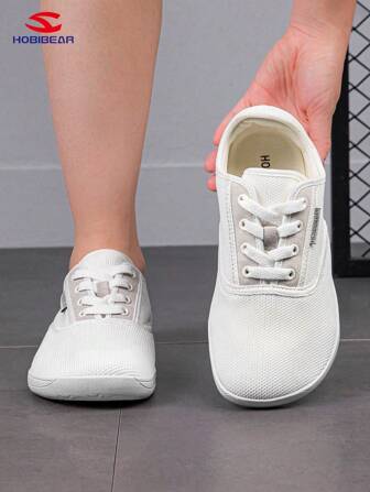 HOBIBEAR 男女通用宽头极简风格赤足鞋，简约轻便休闲系带运动鞋，适合健身和锻炼