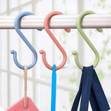 4/8 件简易安装 S 形挂钩 - 多功能塑料衣架，可挂包、毛巾等 - 轻便便携，厨房和浴室的存储解决方案