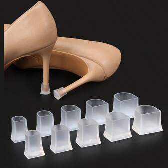 2 Pairs High Heel Protectors, Anti-Slip & Durable Heel Tips, Fashion & Noise-Reducing Heel Covers, Suitable For Weddings, Offices, Parties