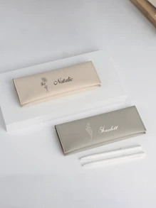 Estuche de lápices personalizado de unicolor, con patrón floral de diciembre, de doble capa y gran capacidad, bolsa de almacenamiento de papelería, organizador de papelería de unicolor multipropósito, regalo de vuelta al cole, regalo para amigos y compañeros de clase, multifuncional, ornamental, reutilizable, moderno, colorido, lindo, vintage, de dibujos animados, kawaii, personalizado, único, personalizado, trabajadores, clientes, estudiantes, para negocios/trabajo/oficina, para la escuela, vuelta al cole, útiles escolares