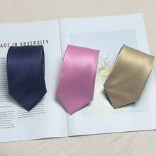 1 pieza Corbata de unicolor y simple, duradera, versátil, de moda, adecuada para la decoración de la vida diaria