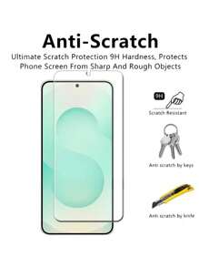 2 Stück gehärtetes Glas Bildschirmschutzfolie für Galaxy S25 Ultra [kompatibel mit Handyhülle][Kratzfest][Ultraschall-Fingerabdruckerkennung] Hochauflösende Schutzfolie kompatibel mit Samsung Galaxy S25 Ultra, A15, A14, A13, A55, A54, A16 Geschenk für Geburtstag, Familie, Freunde Handybildschirmschutz, Handyzubehör