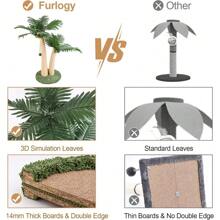 87cm Tall Cat Scratching Post, 2 Curved Design Cat Scratcher Post With 5 Interactive Balls, Natural Sisal Rope Scratching Posts For Indoor Cats And Kittens (Style A) - Style A - View 4