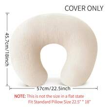 Cotton Muslin Nursing Pillow Cover, Soft & Cute, Suitable For Nursing Pillow, Newborn Baby Boys & Girls - Multicolor - View 2