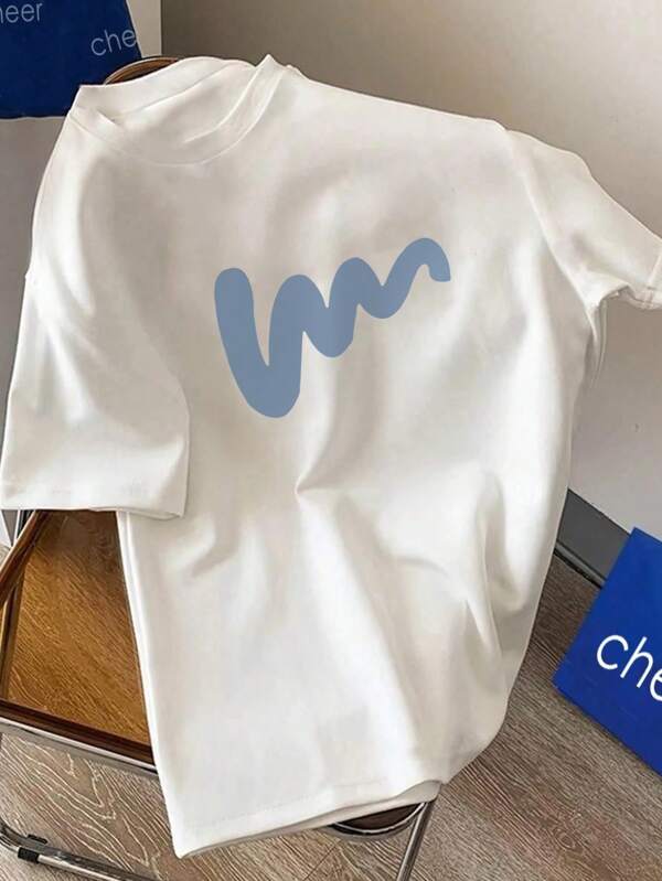 Camiseta de cuello redondo de manga corta para hombres, simple y de moda, adecuada para el verano