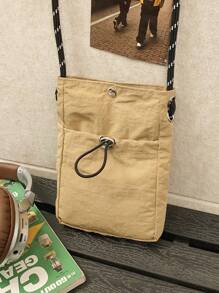 Fashionable Korean/Japanese Ins Style Fresh Minimalist Crossbody Bag, Cute Student Small Square Shoulder Bag, Mini Messenger Bag, Phone Pouch, Canvas Handbag, Holiday Phone Bag - Multicolor - View 17