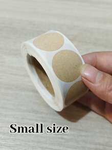 1000pcs/2 Rolls Kraft Paper Round Self-Adhesive Label Paper Item Classification Name Stickers Personalized Labels