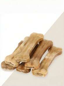 1 包天然生皮骨头狗狗爱好者和狗妈妈喜欢的牛肉味咀嚼玩具，耐磨、耐咬、清洁牙齿、促进口腔健康发育