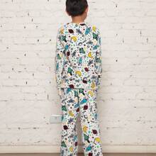 ***Check The Measurements Carefully*** Children's Pajama Set/Fleece Ultra Soft/Boy, Unisex. - White - View 4