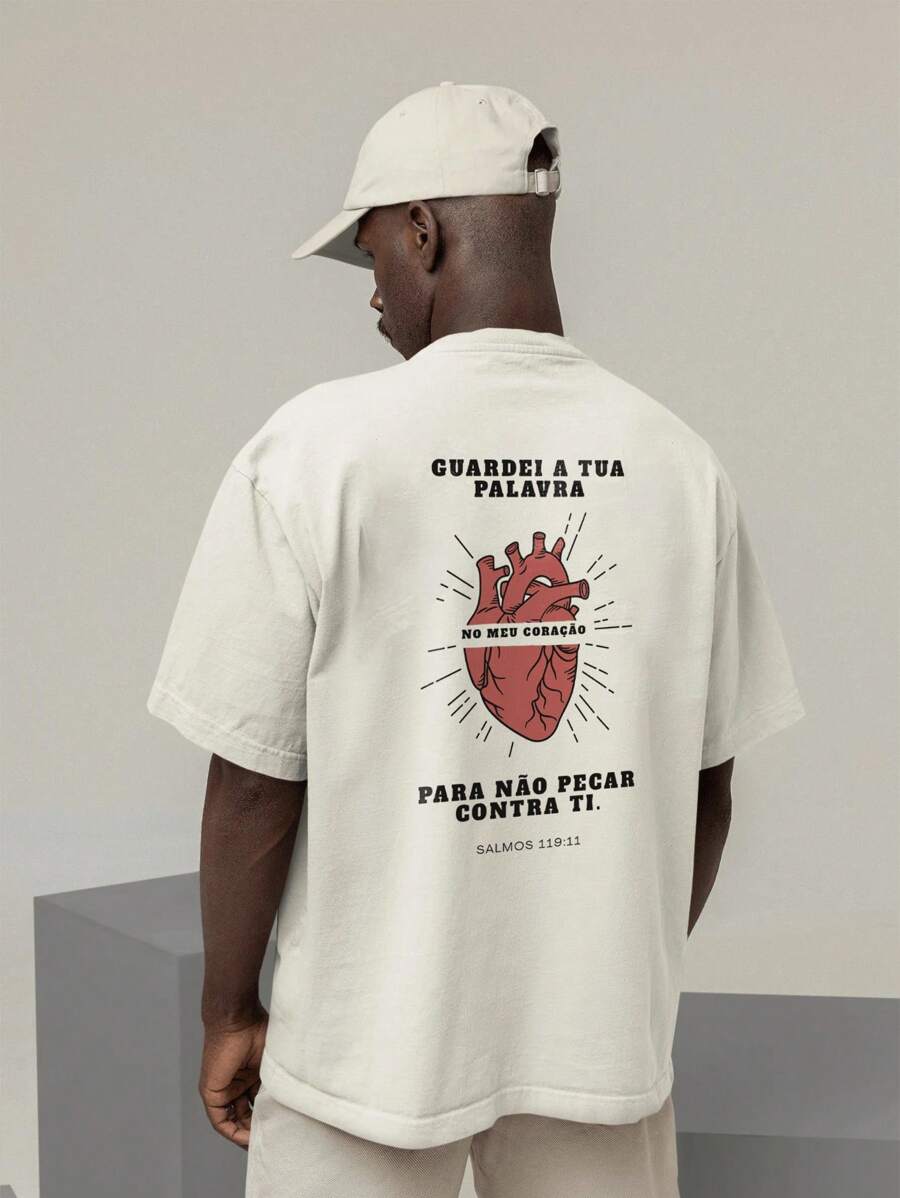 Unisex Oversized Gospel T-Shirt 100% Cotton – Christian Print | Faith, God, Jesus, Bible Verses | Evangelical Fashion, Christian Streetwear, Praise And Worship | Clothing For Services And Events | Perfect Gift For Christians - 奶油色 - 查看 1