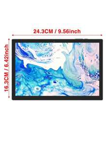 PEICHENG Coopers YQ10S Android Tablet, 10.1 Inch Tablet, Android 14 System, RK3326S Quad-Core 1.6GHz Processor/2GB RAM 64GB Storage/2.4G WiFi + WiFi 6/Bluetooth 5.2/2MP + 5MP Dual Camera/Type-C Interface/6000mAh Battery/Supports 512GB SD Card Expansion (Adapter Not Included) - Black - View 7