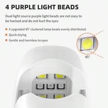 Mini UV LED Nail Lamp With Nail Fungus Cleaning Laser Device For Home Use, Professional Nail Dryer Gel Polish Light, LCD Display
