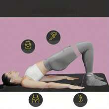 1 件钩针阻力带，瑜伽臀部阻力带，带印刷弹力值，防滑滴胶