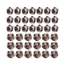 100/50Pcs/Lot 6mm/8mm/10mm Golden Nickel Color Christmas Jingle Bells Pendant DIY Mini Bell For Xmas Earrings Decoration - Nickel Color - 查看 3