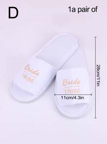 1PC Disposable Slippers Bride Bridesmaids Wedding Studio Hotel Wedding Party Slippers, Wedding Party Accessories Travel Accessories,Wedding Items,Bridesmaid Gifts