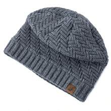gorros tejidos a para hombres y mujeres, gorro para exteriores, gorros deportivos cálidos con forro de piel de felpa - Negro - Ver 11