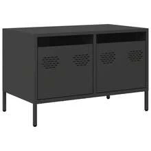 vidaXL Mobile TV Nero 68x39x43,5cm in Acciaio Laminato a Freddo - nero - Visualizzare 2