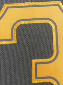 Men's Embroidery Baseball Jersey 30 Black Casual Short Sleeve V-Neck Button T-Shirts Party Sports Top