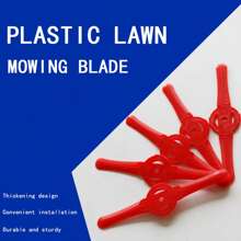 100pcs/50pcs/10pcs Plastic Trimmer Blades For Lawn Mower, Easy To Control Weeds, Red Plastic Grass Cutter Blades, Suitable For Cordless Trimmers/Edgers, Durable And Quick To Replace, Red Color For Easy Identification