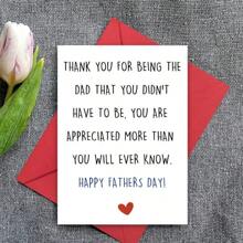 1pc Humorous Stepdad Father'S Day & Birthday Greeting Card, "Thank You For Being The Dad You Didn't Have To Be" - Appreciation Gift With Envelope, Mixed Color Paper, Stepdaughter Stepson Gift|Playful Message|Paper Envelope, Stepdad Gifts - Multicolor - View 9