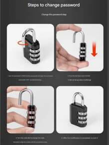 1/3 件密码锁，防水，防锈，适用于旅行箱包、储物柜、背包、健身房、家庭、小尺寸锁 [对于大订单，红色可能会有轻微变化，请参考最后两张图片]