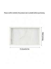2pcs Marble Bathroom Tray Set, Silicone Material, White Marble Texture, Suitable For Bathroom, Bathtub, Kitchen Sink And Bathroom Silicone Tray - Multicolor - View 13