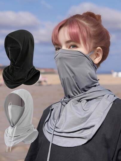 1 pieza Pasamontañas con protección solar, máscara multifuncional de 360° integrada, transpirable y de cabeza completa, adecuada para deportes al aire libre, ciclismo, motociclismo, pesca, Halloween