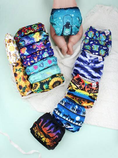 Mama Koala 3 stuks Pocket Stoffen Luiers - Mama Koala 1.0 One Size Verstelbare Wasbare Herbruikbare Stoffen Luiers Voor Pasgeborenen En Peuters