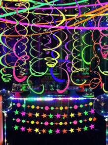 10pcs Hanging Swirl Decorations, Party Spiral Streamers Neon Spiral Ribbons, Glow Fluorescent Paper Decorations, Luminous Glow Spiral,Fluorescent Paper Birthday Hanging Decor, Happy Birthday Paper Spiral Garlands Party Supplies, Indoor Ceiling Decoration,For Festivals, Weddings, Birthday Party Themes,Birthday Parties, Weddings, Concerts/Music Festivals, Holidays,Can Be Hung On Roofs, Walls, Balloons, And Used For Various Party Occasions