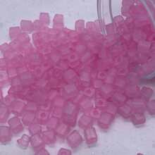 Set de 120 piezas de cuentas de vidrio en forma de cubo cuadrado, forma de bloque helado apta para hacer anillos, pulseras, regalos para amigos, y complementos diarios de joyería