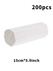 50/100/200 White Lollipop Sticks, 3.93-Inch Paper Stick Straws, Used For Cake Sticks, Cupcake Decorations, Candy Melting, Chocolate, Cookies, Desserts (Diameter 3mm), Wedding Party Gift Packaging - Multicolor - View 11