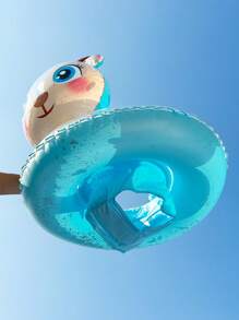 1pc Kids Pool Swim Seat Chair, Cute Inflatable Floating Pool Seat With Dual Handles, Swimming Ring For Children, Baby Underarm Floating Circle, Summer Swimming