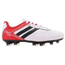 100% Genuine Leather Football Boots - Sturdy Stitched Cleat Field - Putih - View 1