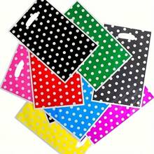 50 sacs cadeaux à pois circulaires, imperméables, réutilisables, convenant pour les fêtes, les anniversaires, les fêtes, les banquets, les événements de remise de cadeaux, Thanksgiving, Noël, sacs en plastique portables, emballage, Fête des Mères, Jour de l'Indépendance, Graduation
