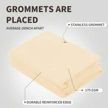 1PC Balcony Privacy Fence Screen Cover With Zip Ties Outdoor Screen Fence UV Protection For Deck Patio Backyard Apartment Pool Porch - Beige - View 2