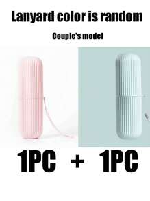 1 Stück Reise Zahnbürstenhalter, tragbarer Zahnbürstenbecher für Reisen, Camping, Geschäftsreisen und Schule, multifunktionales Zahnbürsten- und Zahnpastaset, tragbarer Reise-Mundwasserbecher, Zahnbürstenbecher-Set für Zuhause, Studenten-Wohnheim, Zahnpflege-Mundwasserbecher, Rückkehr zur Schule