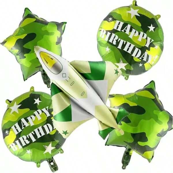 1pc 18-Inch Military Weapon Theme Party Decorative Balloon, Happy Birthday Balloon Set,Independence Day Soldier Transformer Car And Tank Titan And Airplane Balloon, Cute Birthday Balloon, Decorative Balloon, Party Balloon, Aluminum Film Balloon,Birthday, Celebration Party Decorations Helium Inflated Floating Balloons, Spring And Summer Take Pictures Of Balloons,New Year Decoration,Easter Decoration